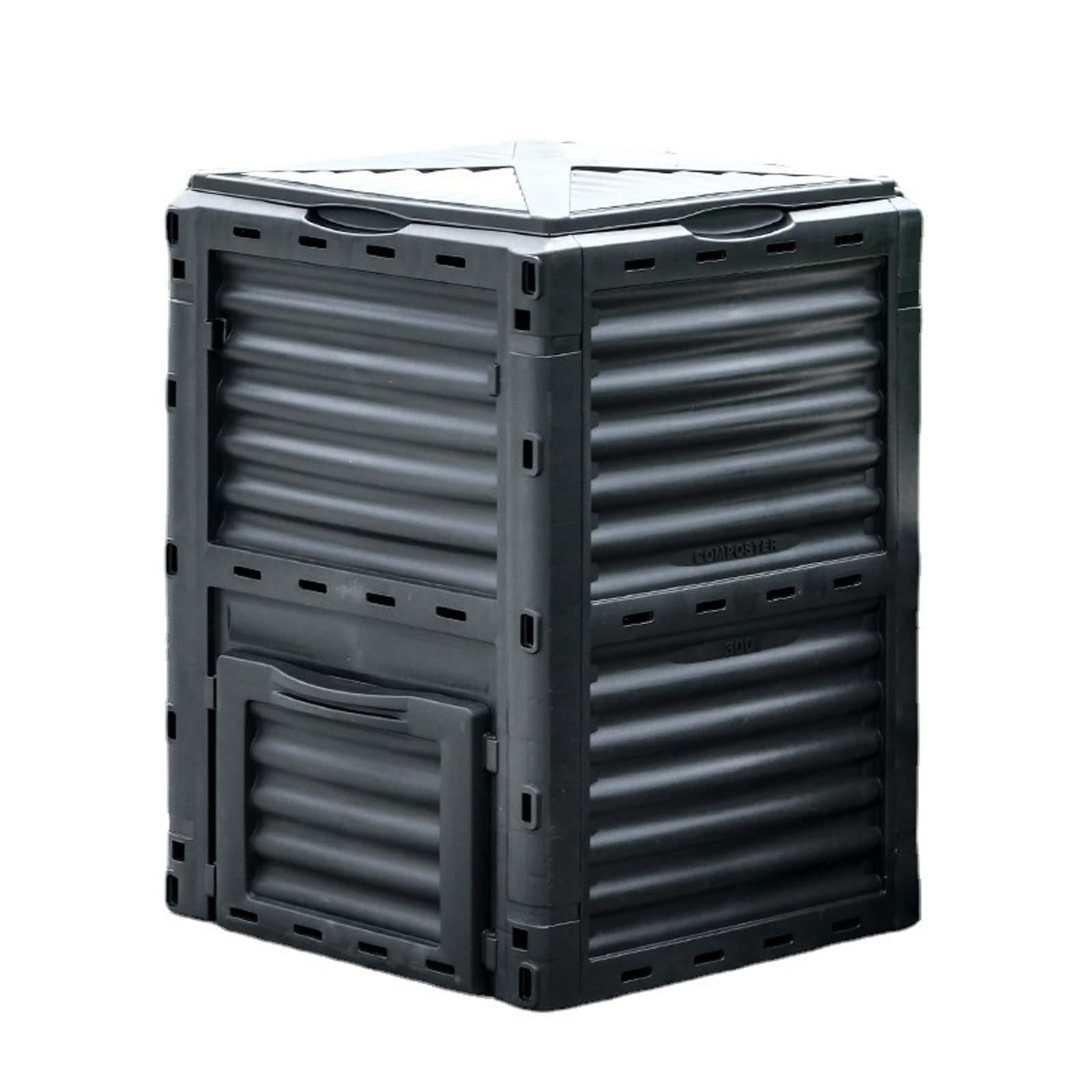 Compostador Jardín Contenedor de compostaje for exteriores de 119 galones (450L) de gran capacidad, material de PP for compostador de jardín, caja de compostaje con muchas ventilaciones, crea suelo fé