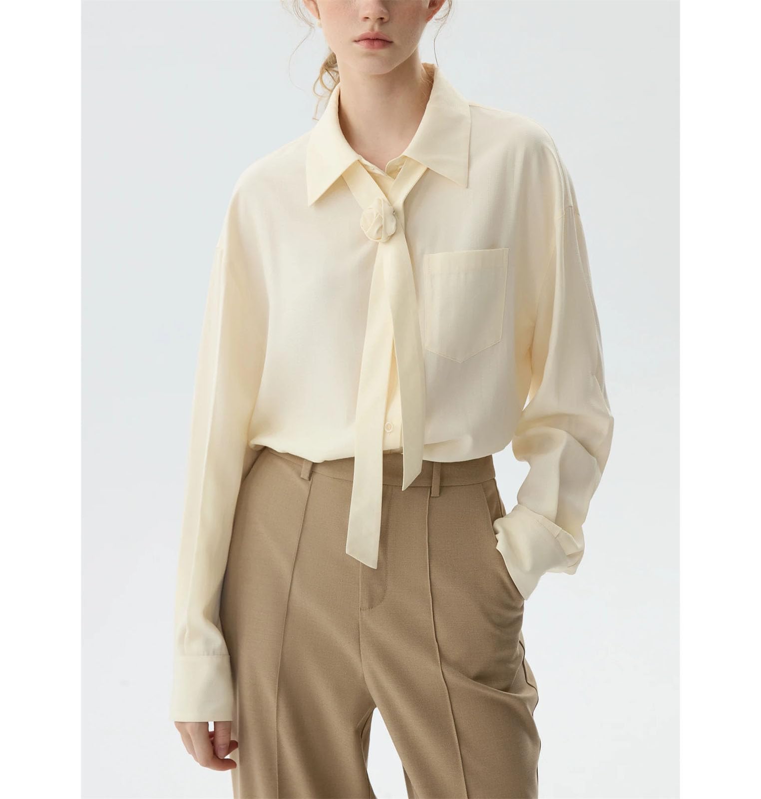 Chemise ample décontractée à rayures foncées rétro pour femme