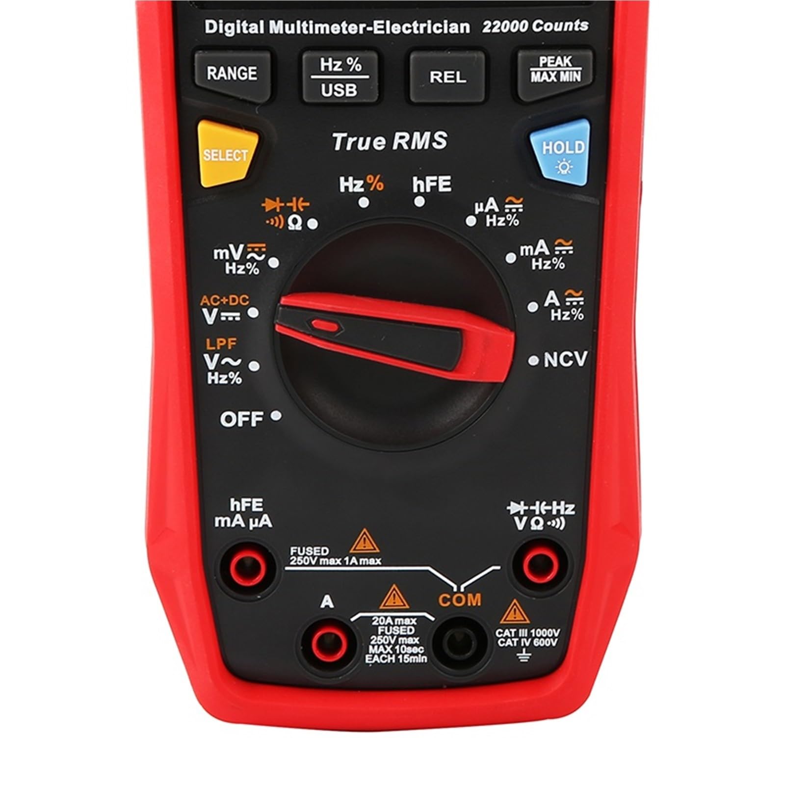 Multímetro Digital, Multímetros digitales profesionales, voltímetro de 1000 V, comprobador de condensadores, multímetro automotriz de verdadero valor eficaz(61B Plus)
