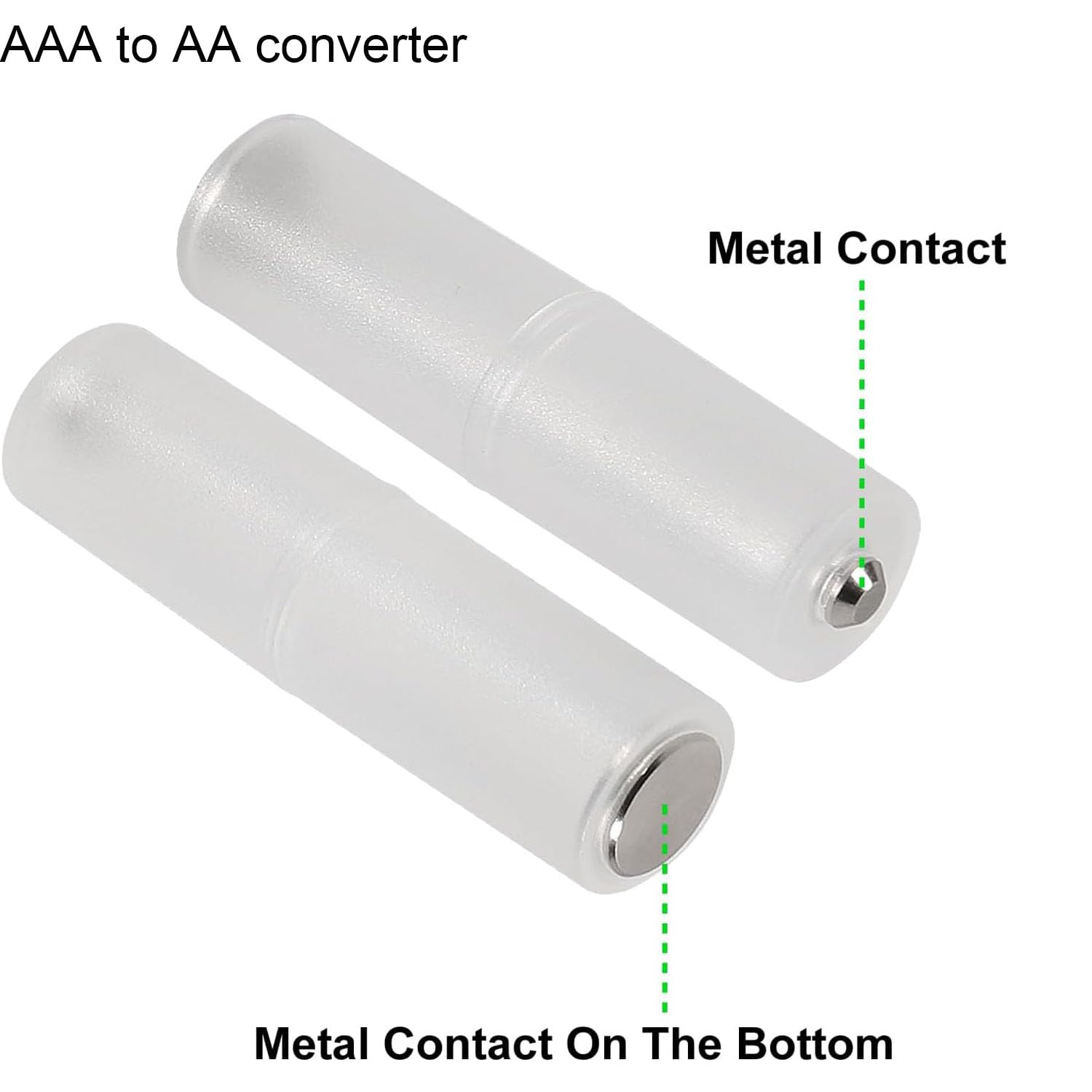 10 pezzi Convertitore adattatore batteria AAA ad AA cilindrico