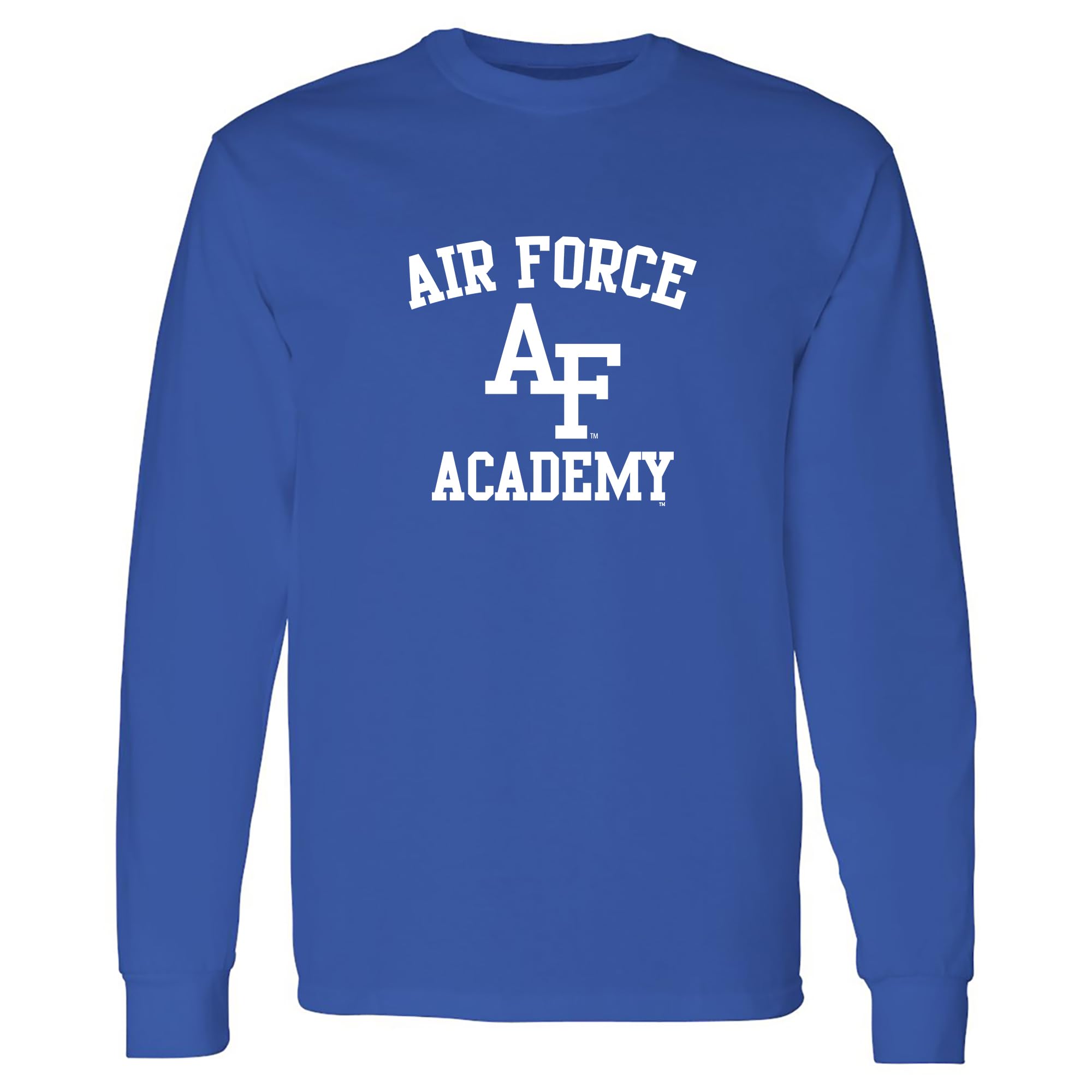 NCAA Officially Licensed College - University Team Color Arch Logo Long Sleeve, Air Force Academy Falcons Royal, 3XL โ image 1
