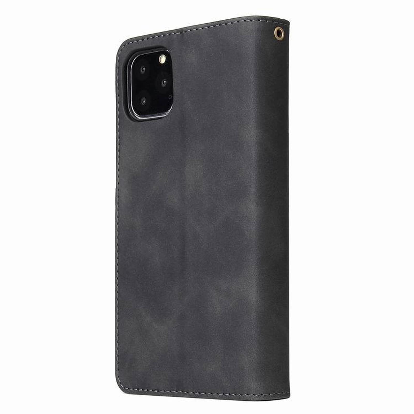 LTL Etui na telefon do iPhone 13 Mini/13/13 Pro/13 Pro Max, wysokiej jakości skórzane etui z klapką z przegródkami na karty etui na telefon magnetyczne zamknięcie, czarne, 13 Mini 5,4 cala