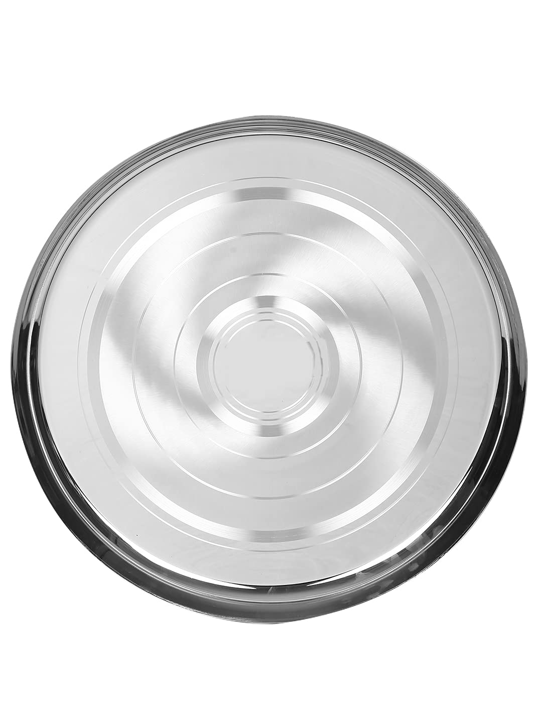 neelam Stainless Steel 14, 18 Gauge Diamond J.K Khumcha Thali, 33 cm, Set of 12, Perfect for Daily Use, Special Occasions, Durable Food Grade Material, Stylish Look, Ideal for Home & Restaurant 2