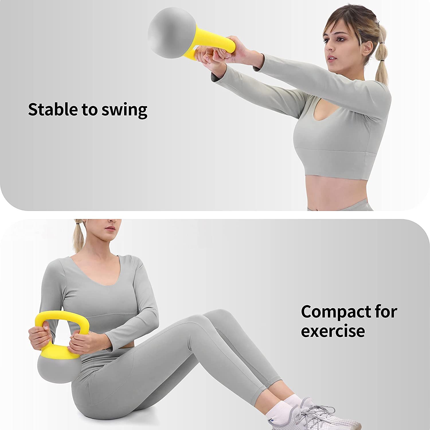 PROIRON Soft Kettlebell, Kugelhantel | 2-12kg | bodenfreundlich und bequem, Ideal für Anfänger Kettlebell Training zu Hause gemacht