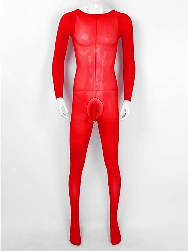 Miniatura 3 de Loloda Medias de malla transparente para hombre, medias de cuerpo completo, ropa interior abierta