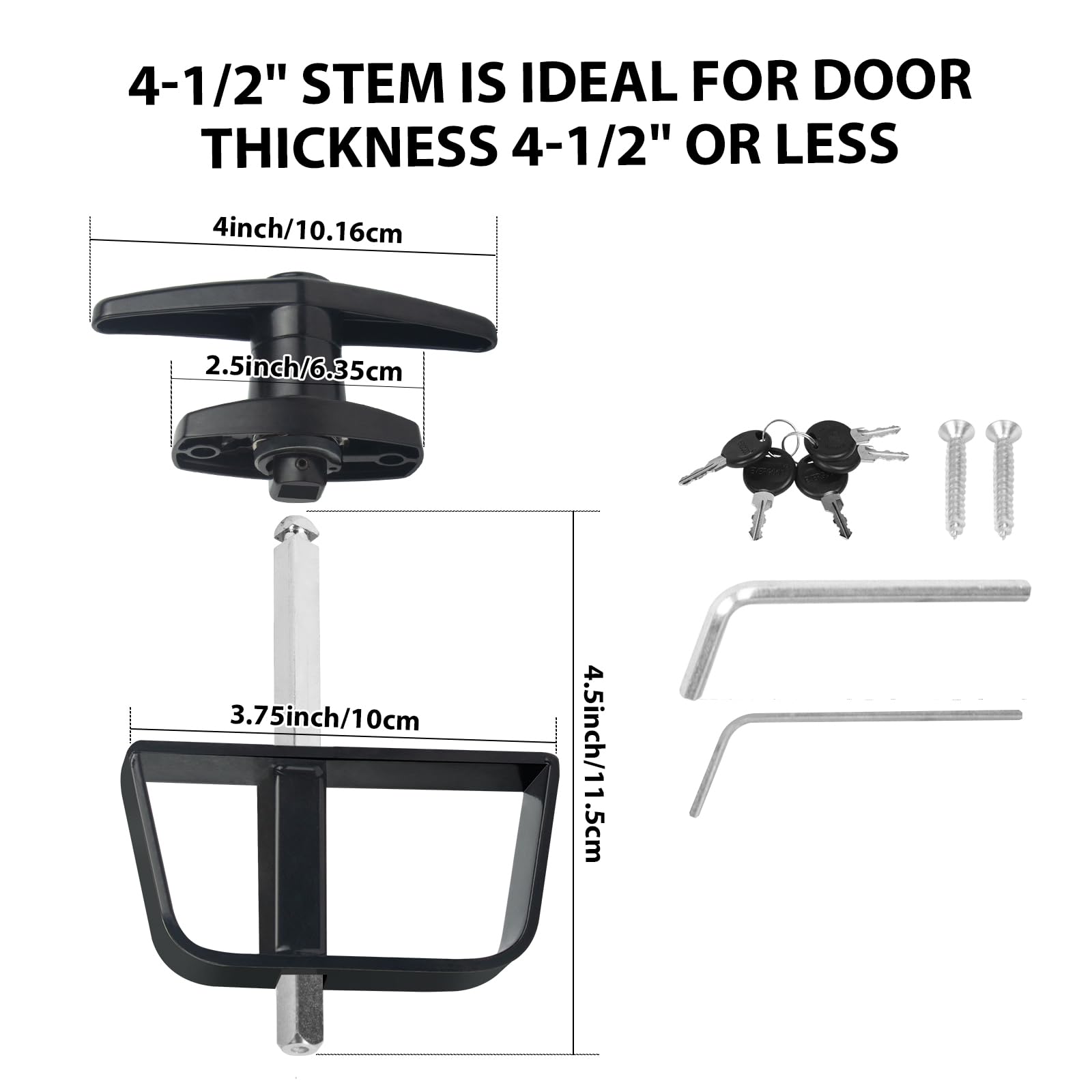 T Handle Door Lock Latch, Shed Door Lock With Keys, Heavy Duty - TikTok Shop Singapore - View #10