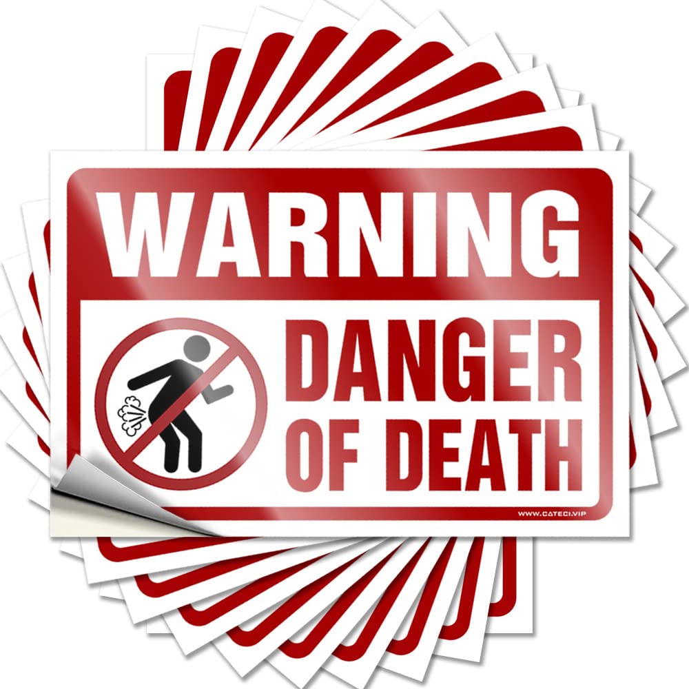 Quote Cool Bathroom Stuff Gathering Fuzzy Soft Bath Warning Danger of Death - Scratch Resistant Stickers(6X9CM)