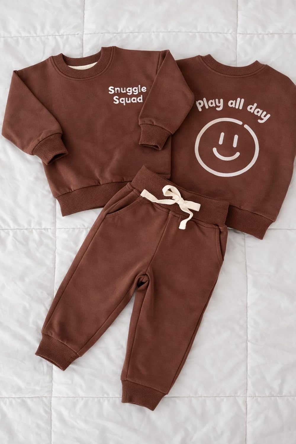Organic Cotton Baby & Toddler Sweatsuit – 2pc Cozy Premium Sweatshirt & Jogger Set – OEKO-TEX Certfied Outfit - Image 2