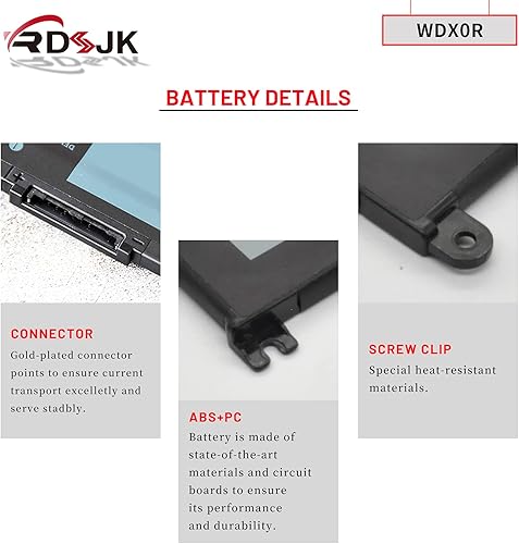 Miniatura 5 de WDX0R - Batería para portátil Dell Inspiron 13 15 5000 7000 7579 7570 7569 7560 7378 5775 5579 5578 5570 5568 5567 5565 5379 5378 5368 Latitude 3590