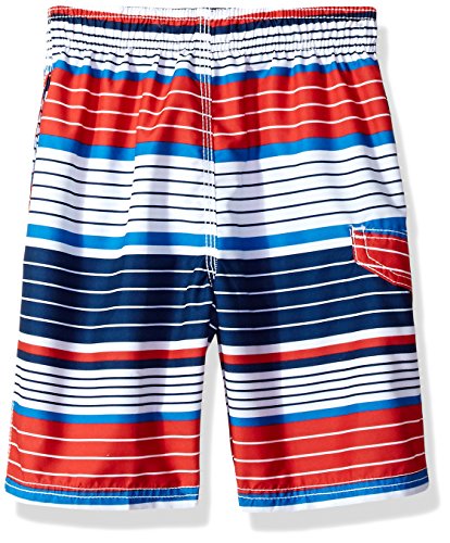 Image of Kanu Surf Boys' Blake Stripe Quick Dry Beach Board Shorts Swim Trunk