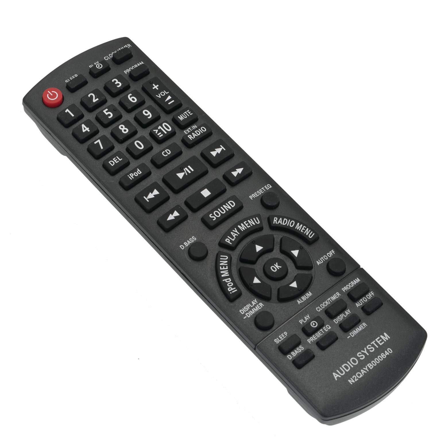 VINABTY N2QAYB000640 zamiennik pilota do PANASONIC SA-PM500EP-K SA-PM500GA-K SA-PM500GAXK SA-PM500PR-K SA-PM500PU-K SA-PMX5EG-S SC-HC25PC-K SC-HC25P-K SC-HC25P-K 25P-K SC-HC25PU-K