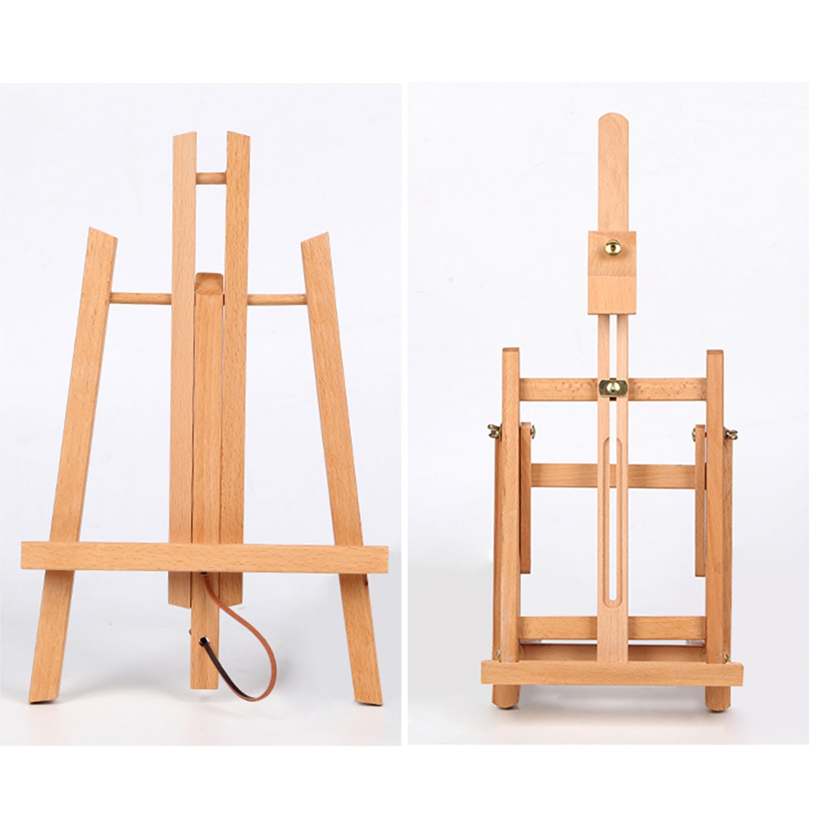 Regulowany drewniany mini stojak na sztalugę artystyczną na znaki ślubne i zdjęcia mała sztaluga stołowa do wyświetlania menu lekka i przenośna 21 * 26 * 36 cm Kolor: A