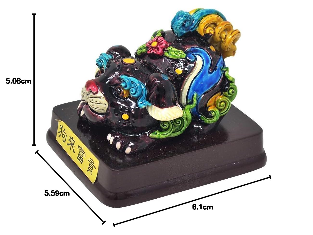 Fengshui Drachenstatue Bronze - 7,4x5,1x7,9 Cm, Harz, Glücksbringer Fürs Jahr Des Drachen 2024