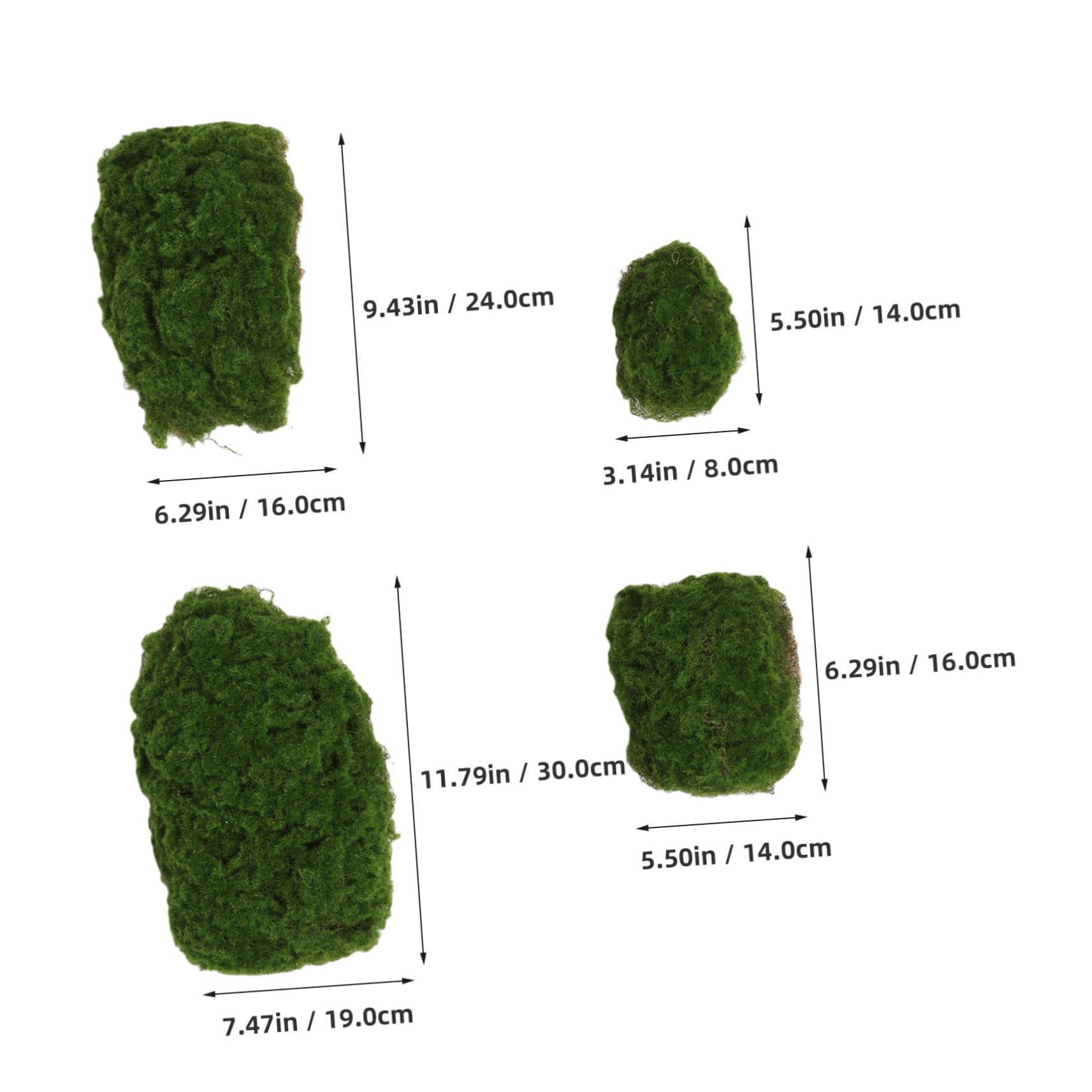 HOLIDYOYO Artificial Moss Rocks Preserved Green Moss for Miniature Gardens and Decorative Landscaping for Floral Arrangements and Home Decor
