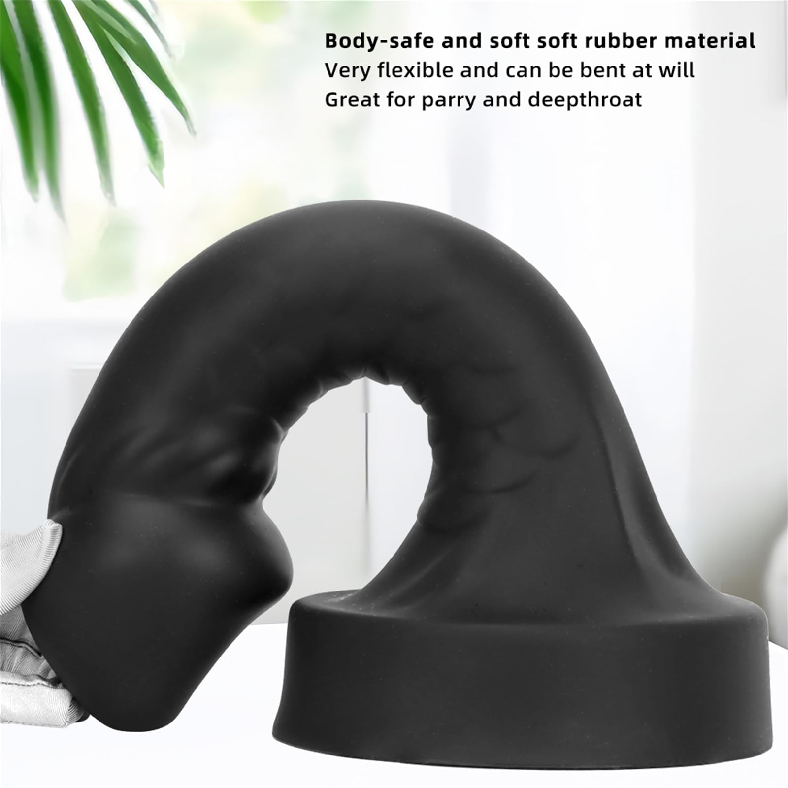Dildo enorme in silicone, plug anale extra large, dildo morbido, plug anale con ventosa, dildo anale pieghevole, giocattoli sessuali for donne(M)