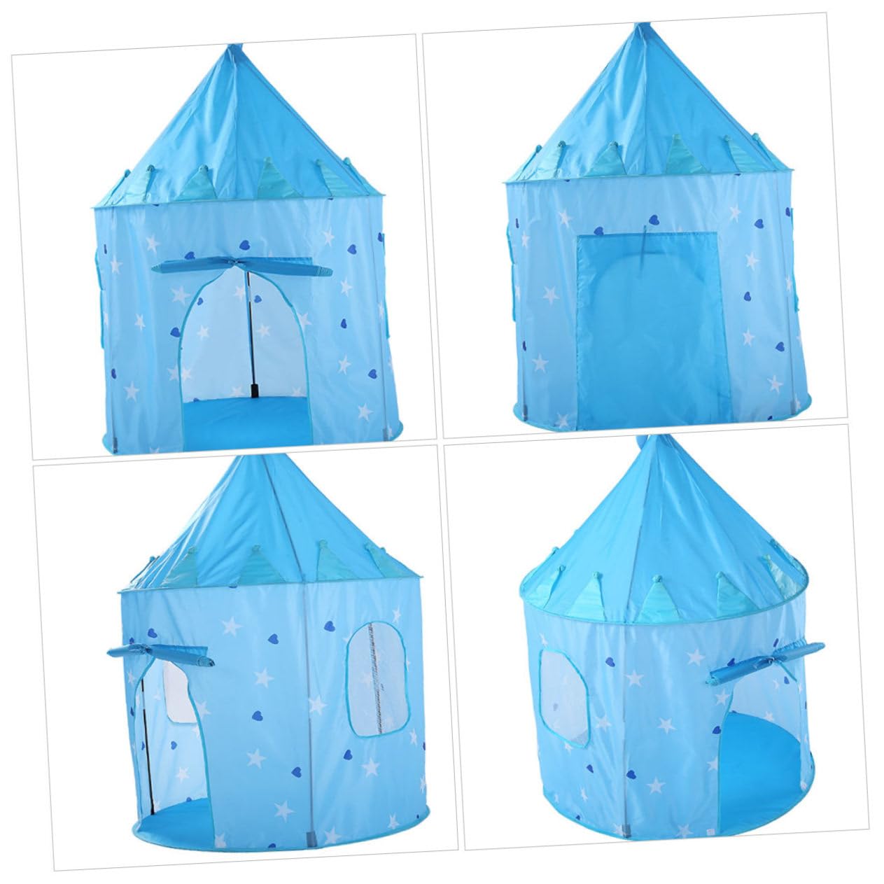 Tienda de Campaña para Niños de Tela Portátil Azul y Rosa