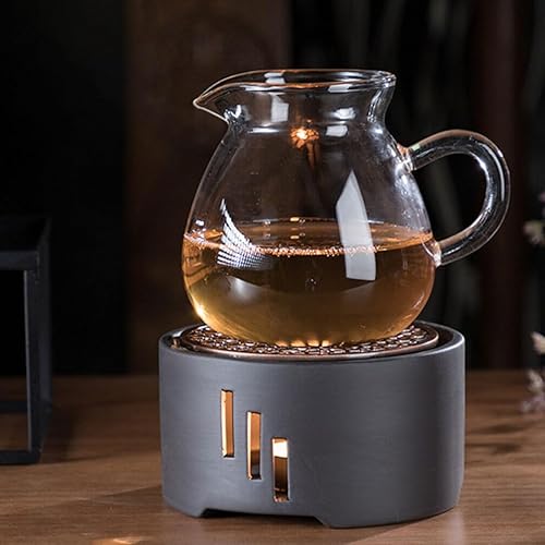 Miniatura 4 de Homoyoyo Calentador de tetera de cerámica, calentador de tetera de café, calentador de té, base de vela de té, calentador de estufa de té con cojín