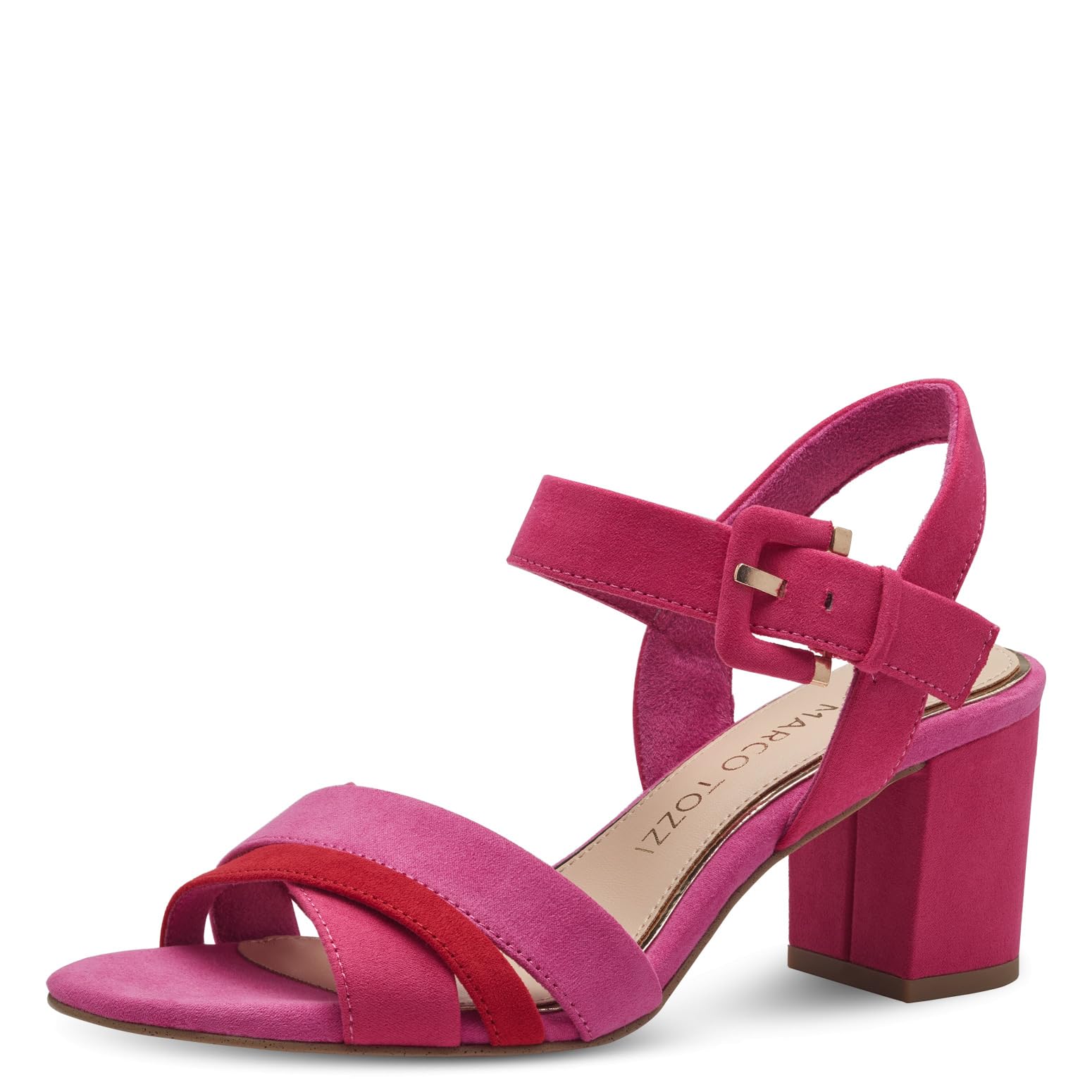 MARCO TOZZI Women's 2-28323-42 Heeled Sandal, Pink Comb, 5.5