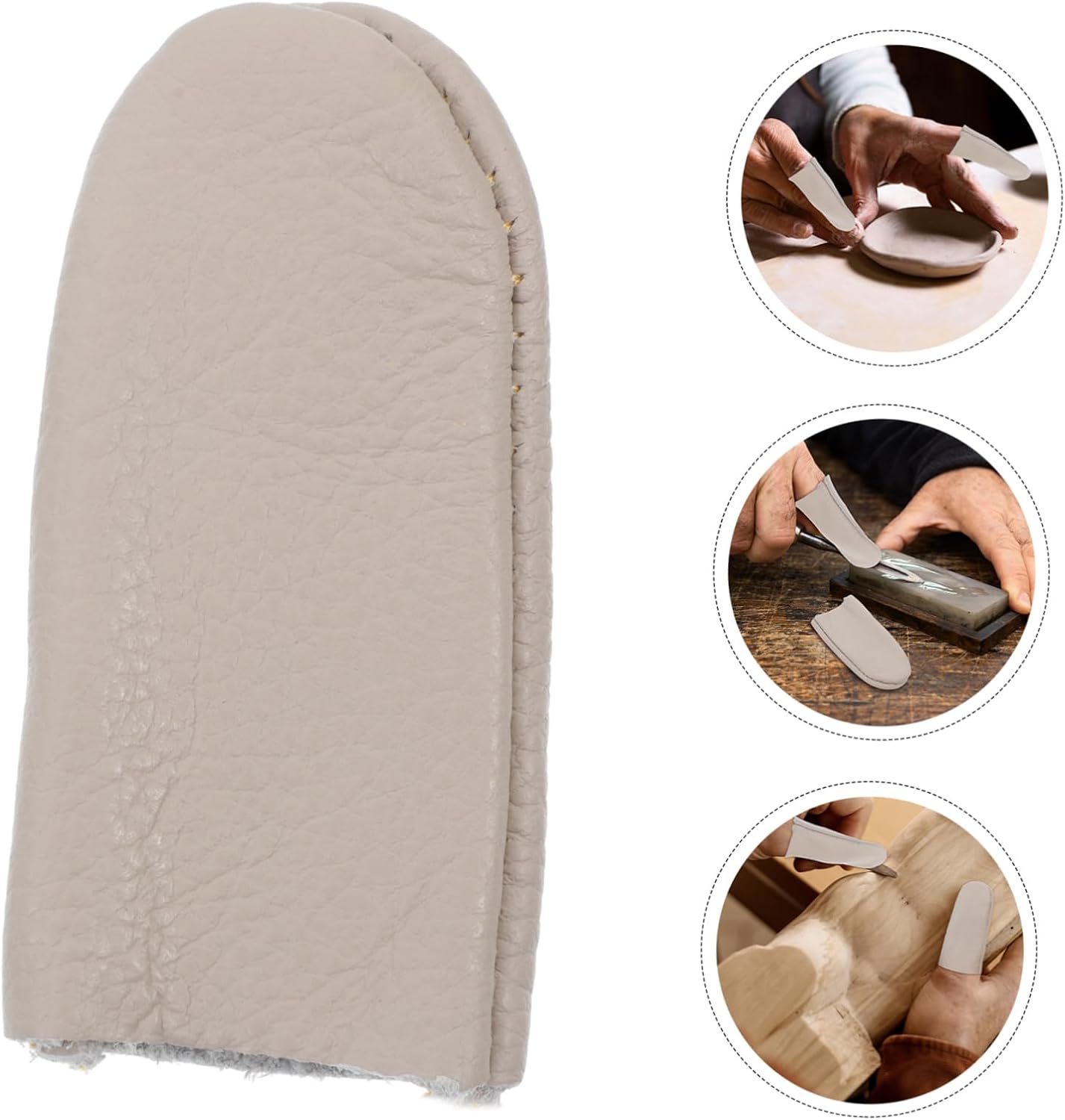 Alipis 40pcs Finger Sleeves for Sewing Carving Handcrafting and Comfortable Finger Protectors for Needlework and Polishing Tasks