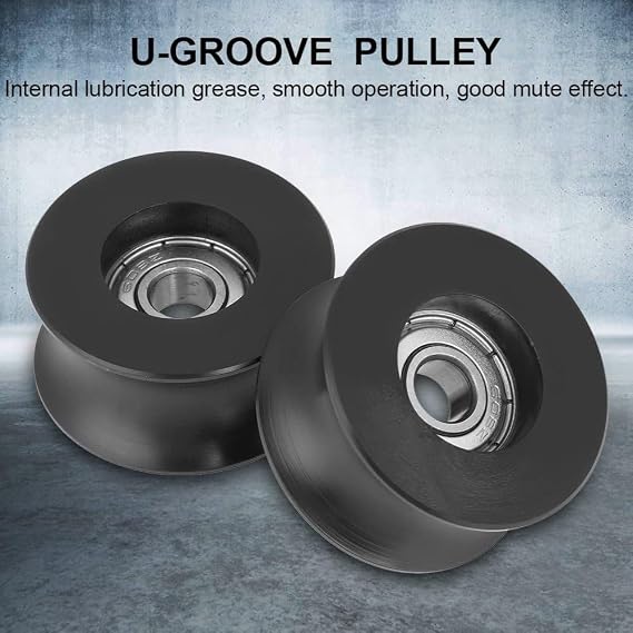 5Pcs 8x40x20mm U Groove Nylon Guide Pulley Wheel Bearing Track Roller Bearing