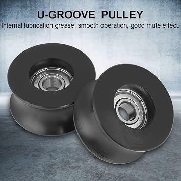 5Pcs 8x40x20mm U Groove Nylon Guide Pulley Wheel Bearing Track Roller Bearing