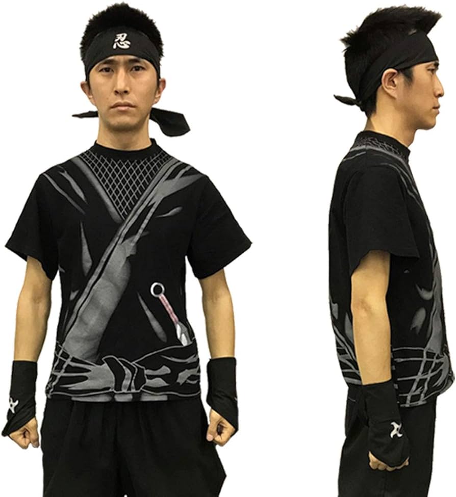 Amazon.co.jp: しのびや 忍者Tシャツ Lサイズ 忍者服 半袖 : ホビー