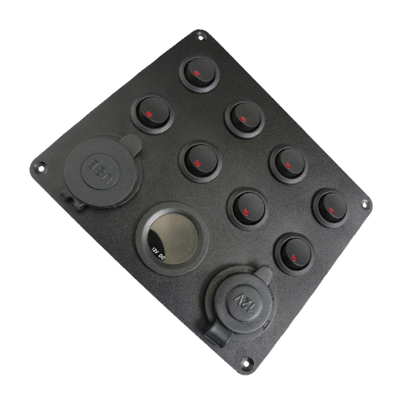 1Set Gang Modification Panel with Dual USB Charger and Voltage for Boats Rvs and Vehicles Complete Wiring Kit Included Durable Design for Use