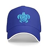 NAFSKL Ocean Blue Tribal Hawaiian Sea Turtle Baseball Cap Women Cowboy Hat Trucker Hat Men Dad Hat Snapback Hat Blue