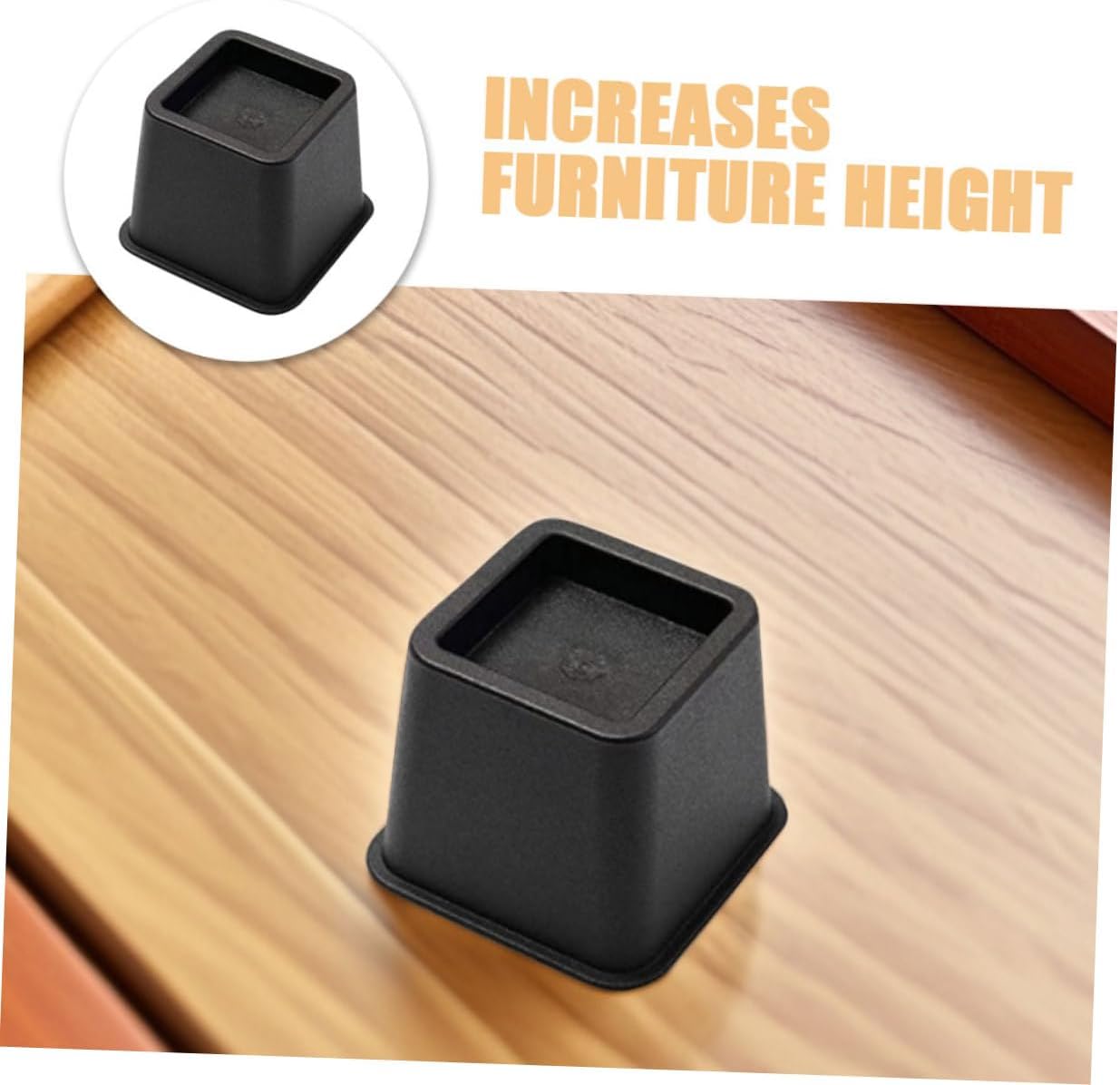 OUNONA 6pcs Replacement Furniture Risers Nonslip Grippers Square Feet Pads for Chairs Easy to Install Washable