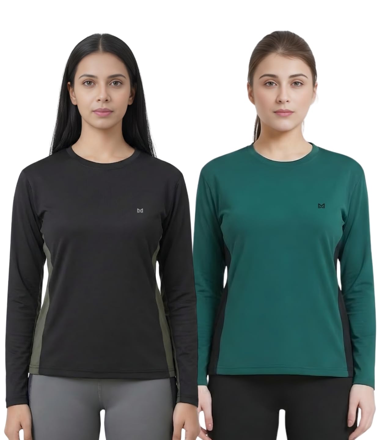 White Moon Women Dry Fit Long Sleeve Workout T-Shirt | Moisture Wicking Gym Top Full Sleeve | Sweat Wicking Athletic Runni...