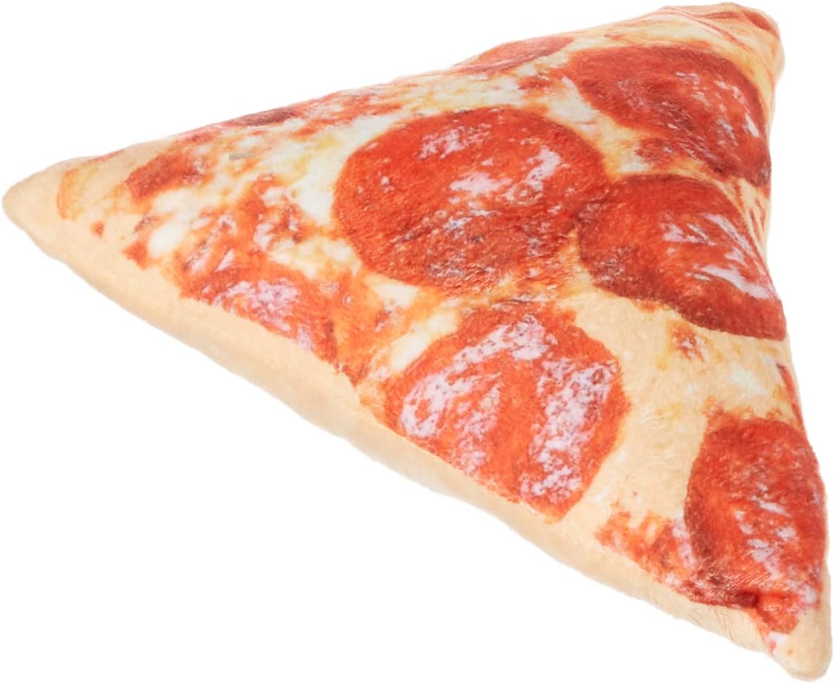 Bow-Wow Pet ProductsB07KGJMZ86 Junk Food Plush Pet Dog/Puppy Fetch & Play Toy Crinkle Sound (Pepperoni Pizza Slice), Medium
