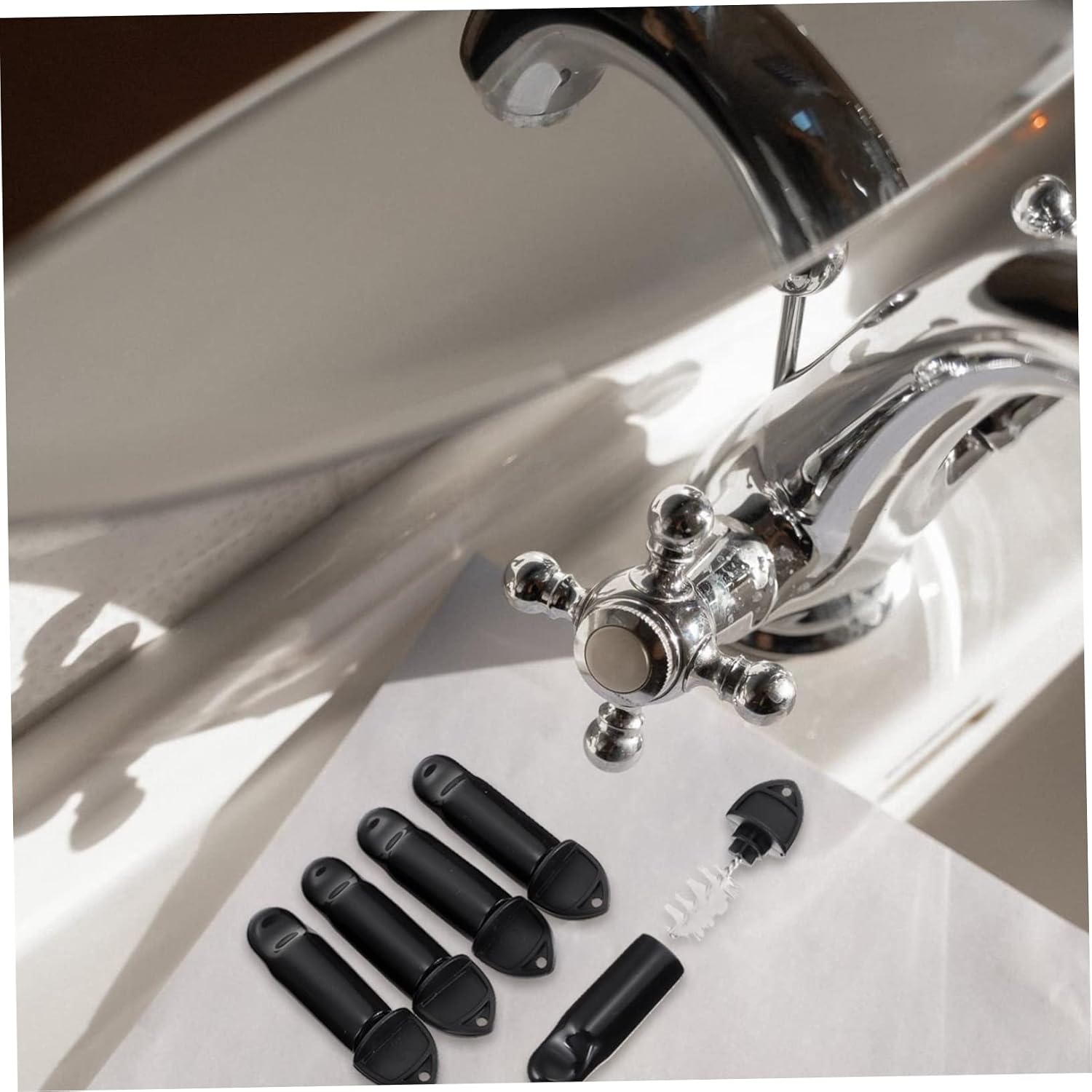 Alipis 1set Draft Faucet Kit Beer Faucet Cover Cleaning Brushes for Draft Kegerator Includes and Brushes Easy to Use and Store