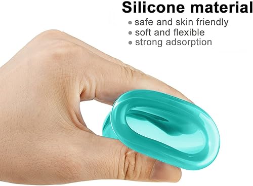 Vista 9 de Juego de terapia de ventosas de silicona, juego de ventosas faciales, masajeador de ventosas faciales y corporales, ventosas al vacío, copa