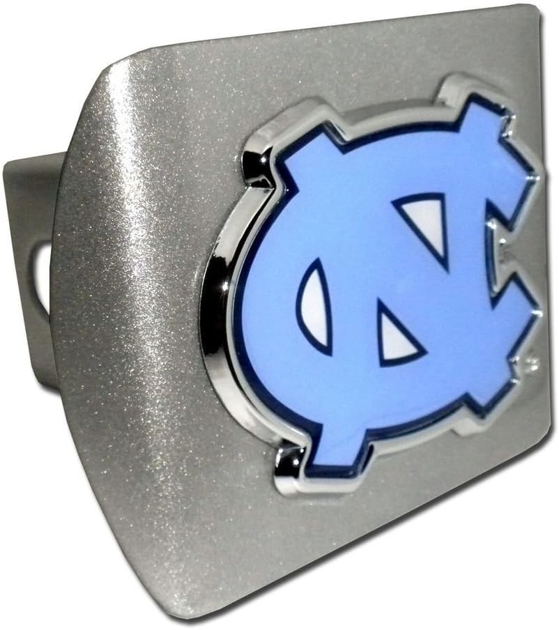 Elektroplate University of North Carolina (NC with Color) Brushed Chrome Hitch Cover