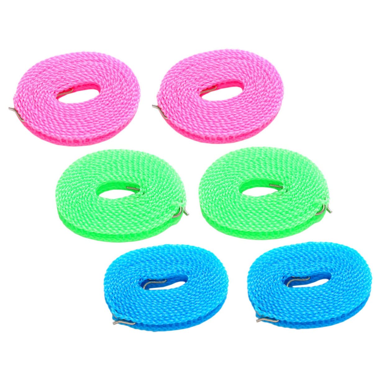 PRETYZOOM 6Pcs Portable Non Slip Clotheslines for Outdoor Use Multi Functional Drying Ropes for Camping Travel and Picnics Windproof Nylon Material