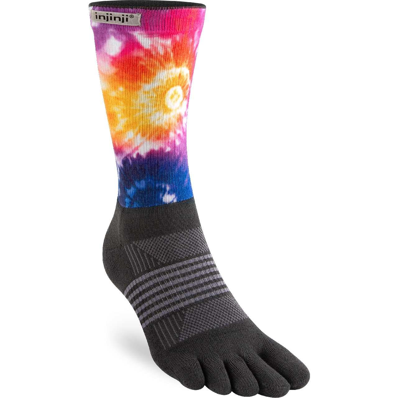 Injinji Trail Midweight Crew Spectrum chaussettes sport 5 orteils femme multicolore XS/S