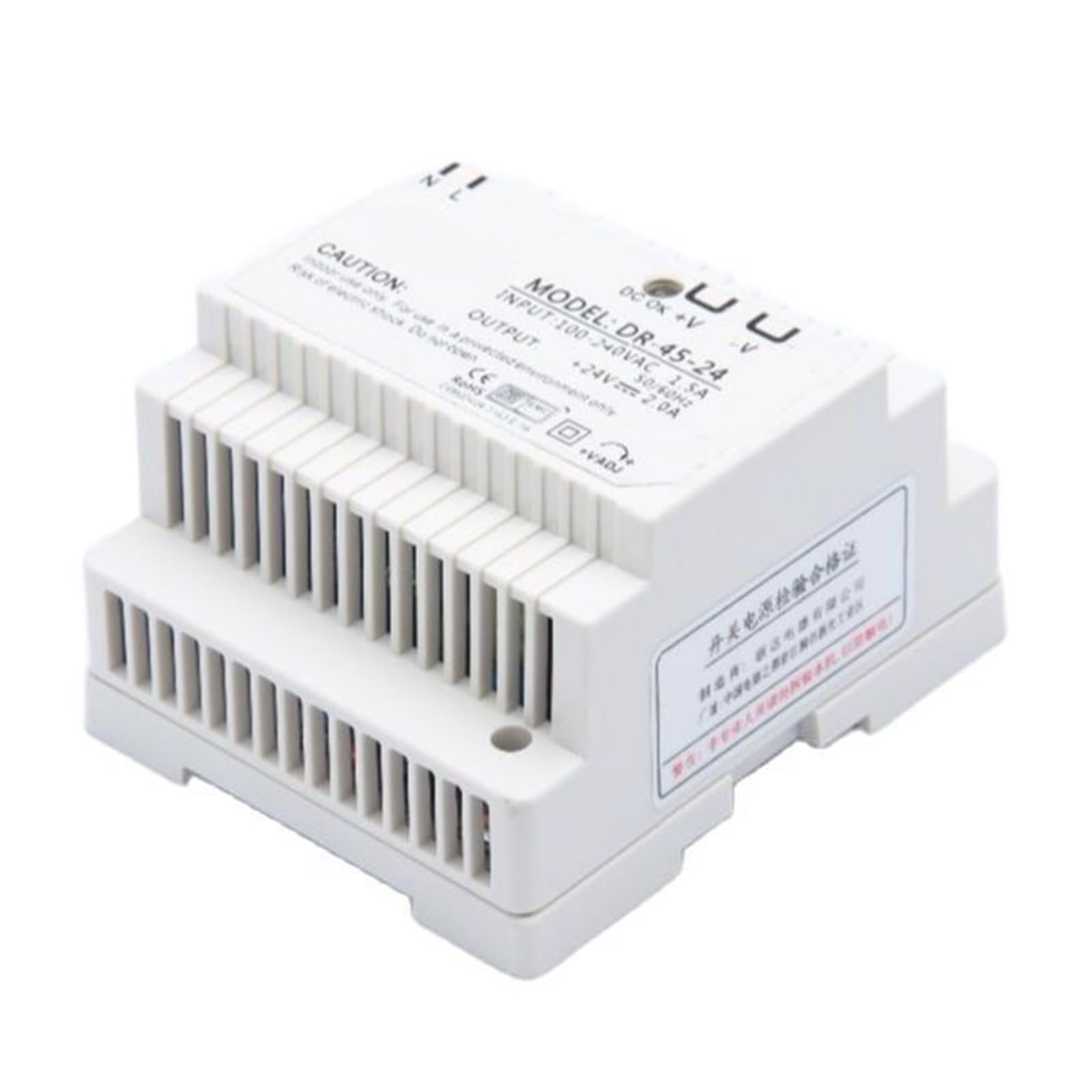 MUYTQAERG DR-45-5 Rail Mounted Power Supply 110V 220V 5V 5A 25W