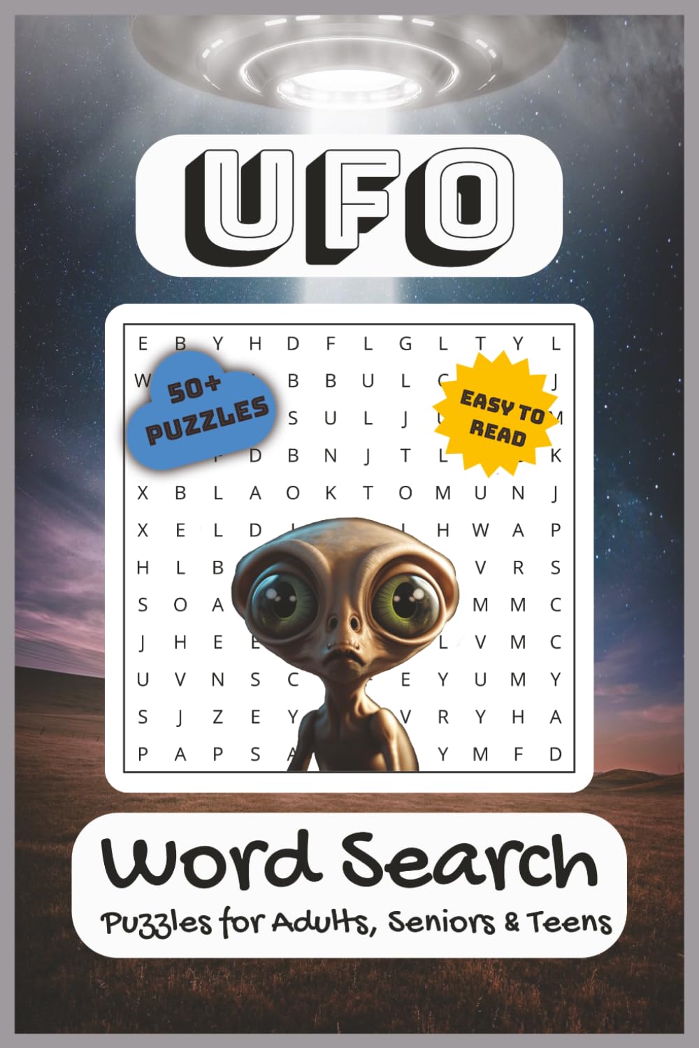 UFO Word Search Puzzle Book: Word Searches with Easy to Read Print about UFO, Aliens, Space and More | 6x9 inches, 110 pages | 50+ Puzzles ... Gift ... (Quizz Chrizz Hobby Word Search Collection)