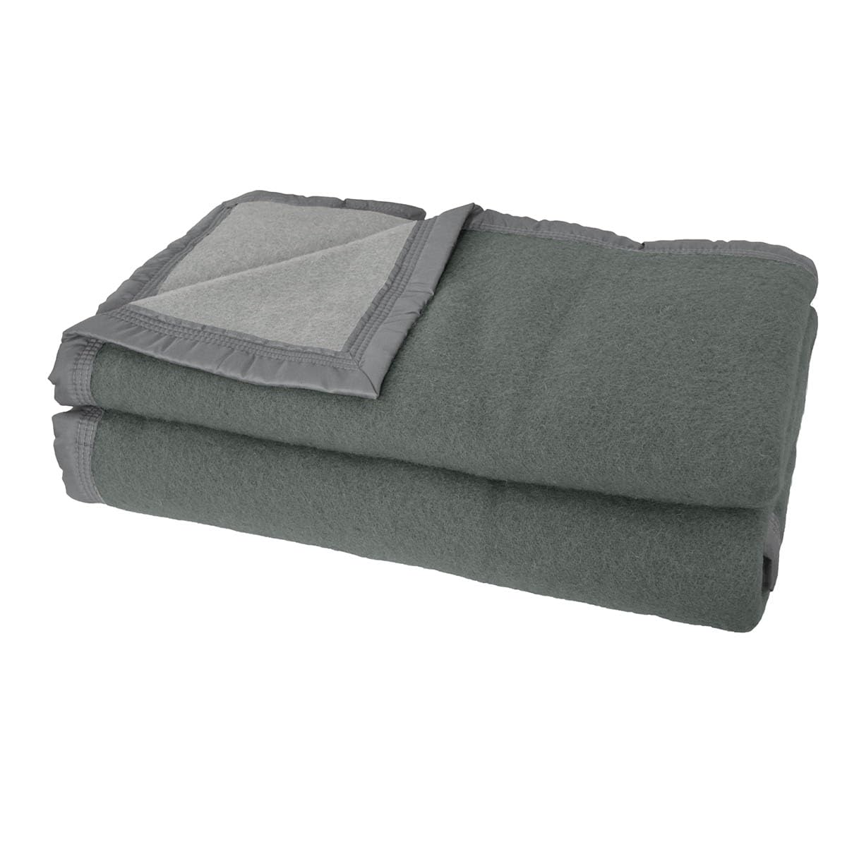 Couverture Laine Anthracite/​Souris 180 x 240 cm - POYET MOTTE - Gamme Aubisque - Made in France