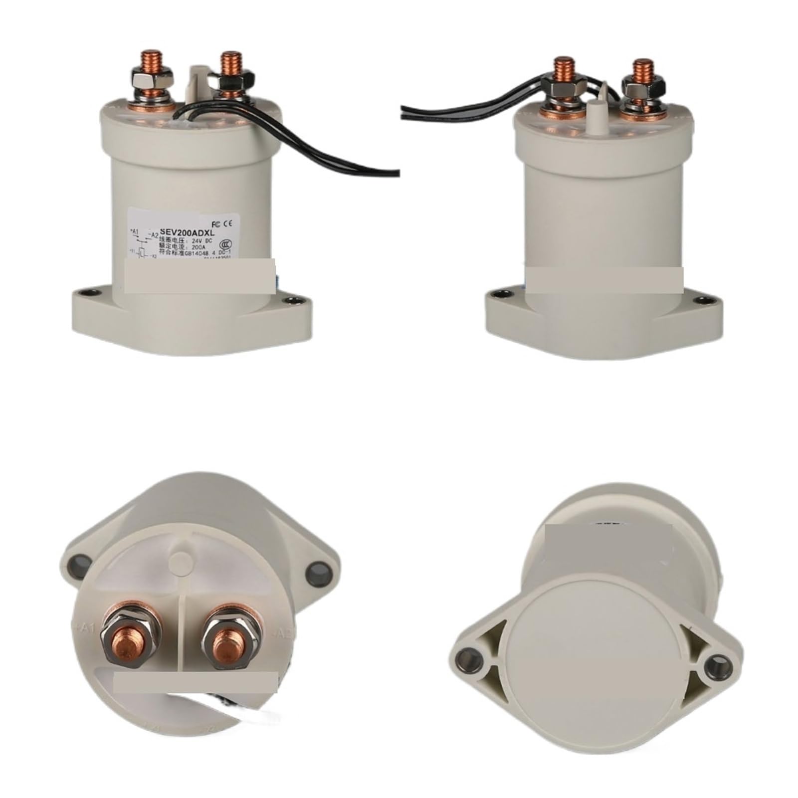 Contactor de CC de vacío de Alto Voltaje SEV200A, relé de 12V/24V/48V CC(1NO,48V)