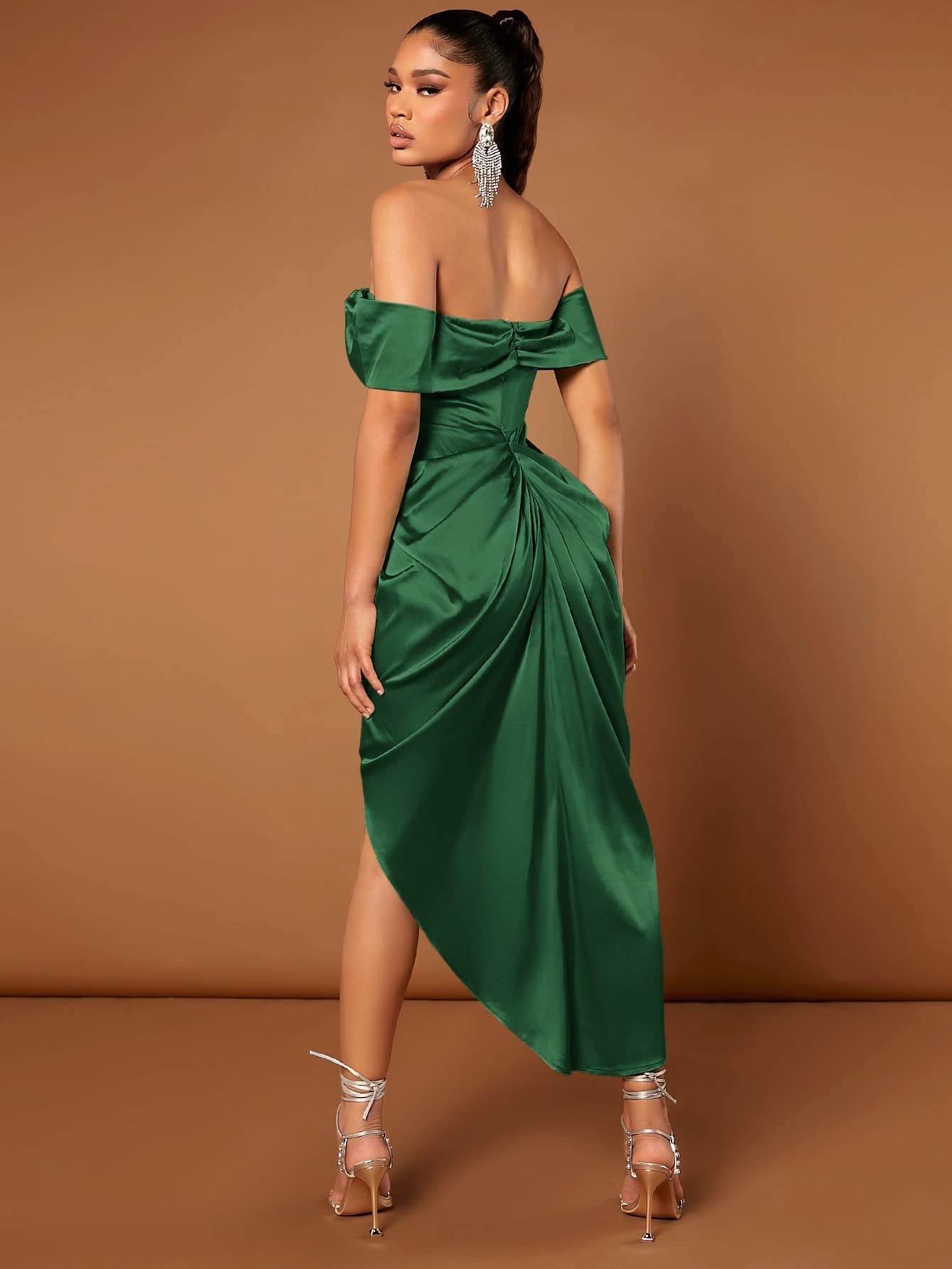 Amazon.com: Neeno Women's Dresses Off Shoulder Ruched Asymmetrical Hem Dress Dress for Women (Color : Dark Green, Size : Large) : Clothing, Shoes & Jewelry Amazon.com: Neeno Women's Dresses Off Shoulder Ruched Asymmetrical Hem Dress Dress for Women (Color : Dark Green, Size : Large) : Clothing, Shoes & Jewelry