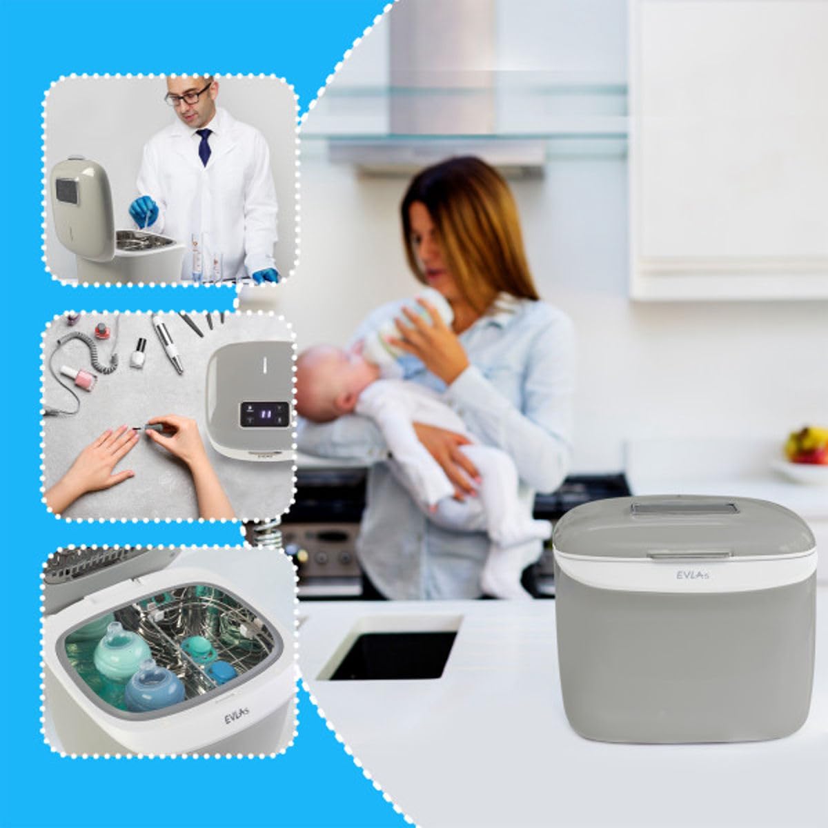 Amazon.com: EVLA'S Baby Feeding Bottle Sanitizer & Dryer, UV Light
