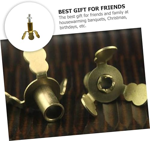 Miniatura 3 de Cabilock Soporte de mecha de tres patas, soporte de mecha de cobre para lámpara de aceite, soporte de mecha de latón, mechas para hacer velas,