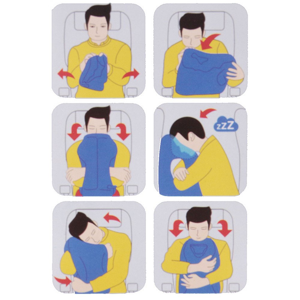 Aufblasbar Reise Kissen Tragbar Schlafen Flugzeug Zug Auto Zuhause Büro Hals Kopf Unterstützung Schnell Schlaf Klammer Kissen