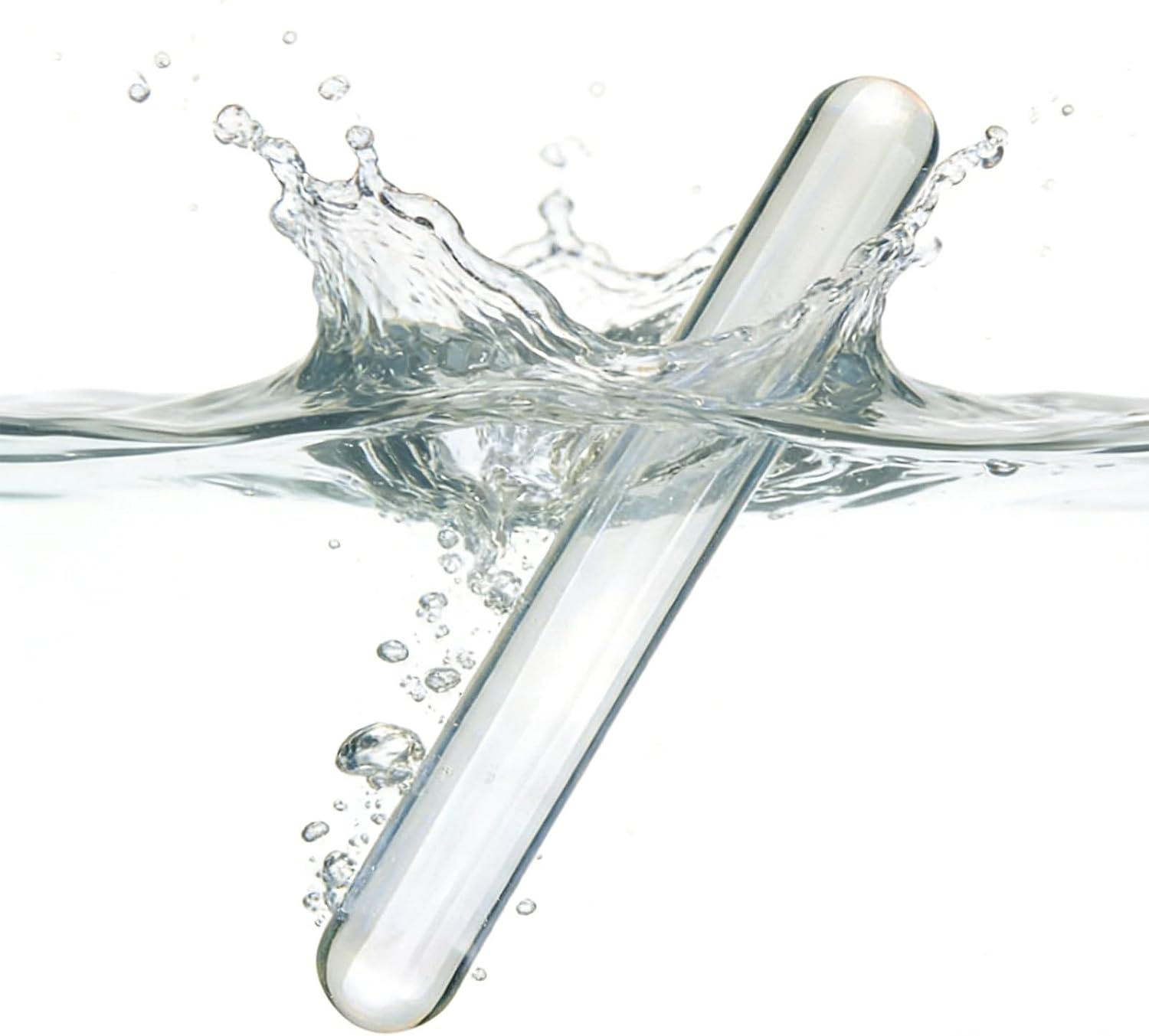 Glass Anal Plug Large Butt Plug,WTOGETAO Glass Dildo Big Anal Butt Plug Sex Toys Transparent Smooth Anal Plug Glass Double Ended Dildo G-spot Stimulation Adult Sex Game Toy for Men Women (2.5cm)