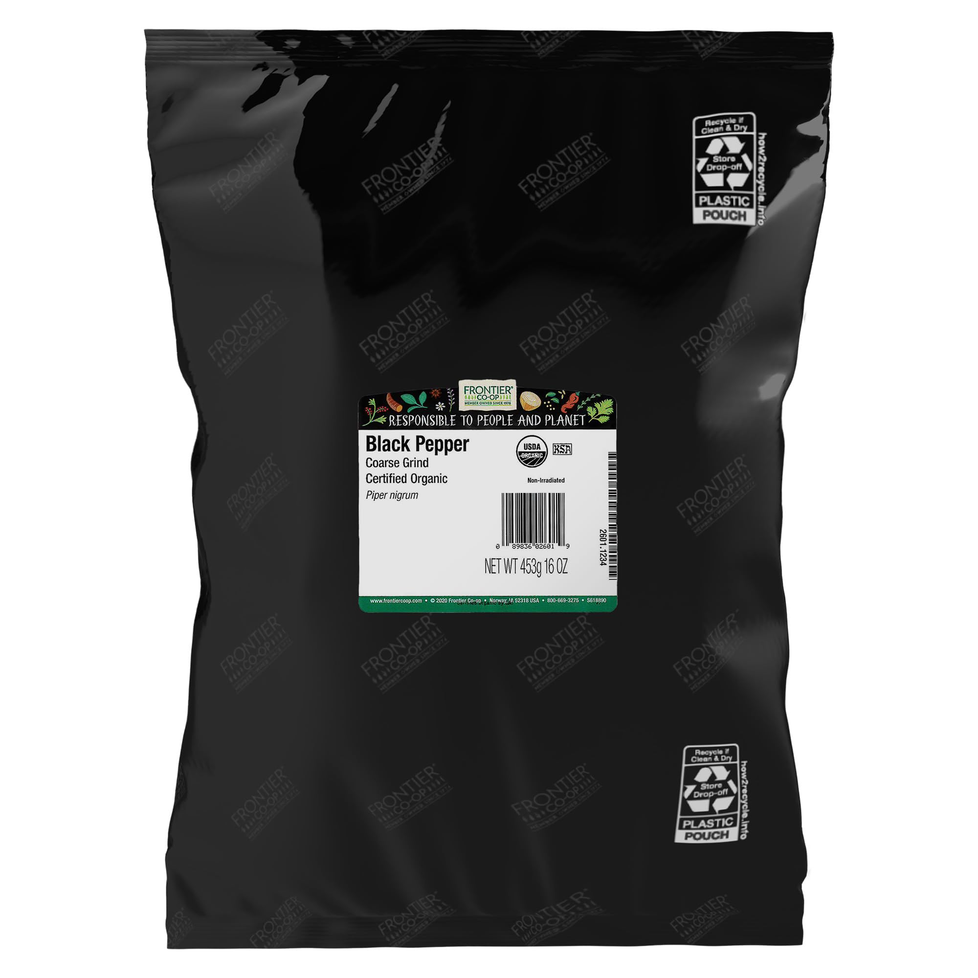 Frontier Co-op Organic Black Pepper (Coarse Grind) 1lb