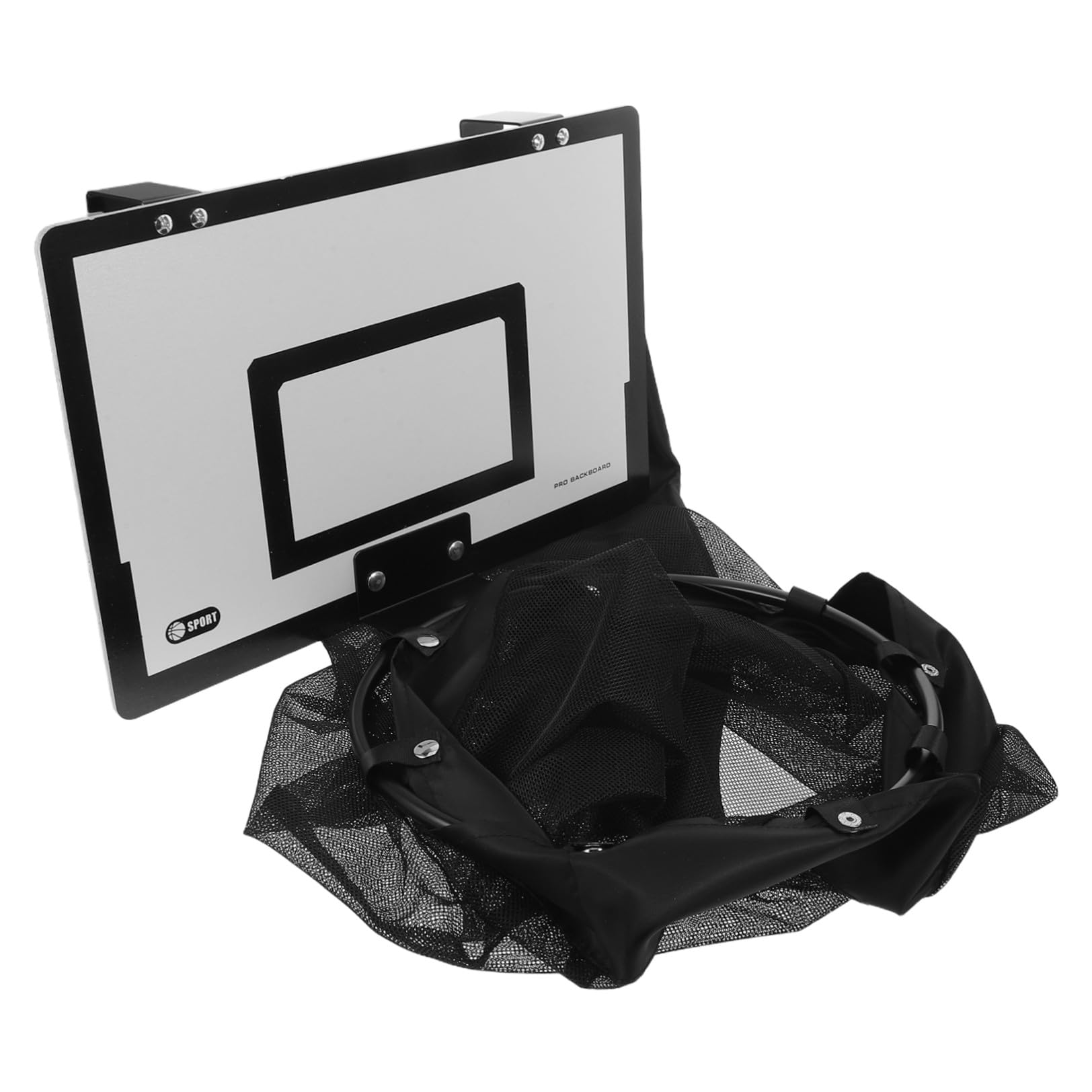 Wäschekorb Organizer mit Basketballkorb Design aus Eisen und Stoff mit Praktischem Reißverschluss Hängend an Tür für Badezimmer und Schlafzimmer