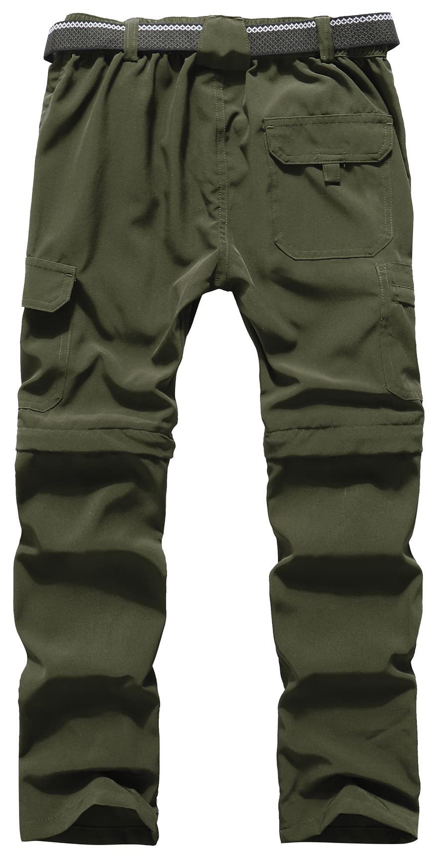 DAFENGEA Pantalones cargo de senderismo para niños, informales, al aire libre, secado rápido, para senderismo, montañismo, convertibles