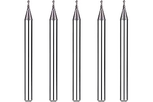 5Pcs 1/32 Inch Ball Nose End Mill Set