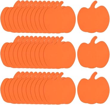 mifengda 50pcs Foam Halloween Pumpkins Halloween Crafts Kit Foam DIY Pumpkin Decorating Pumpkin Shaped Large Pumpkin Craft Kit for DIY Crafts Decorations,6inch
